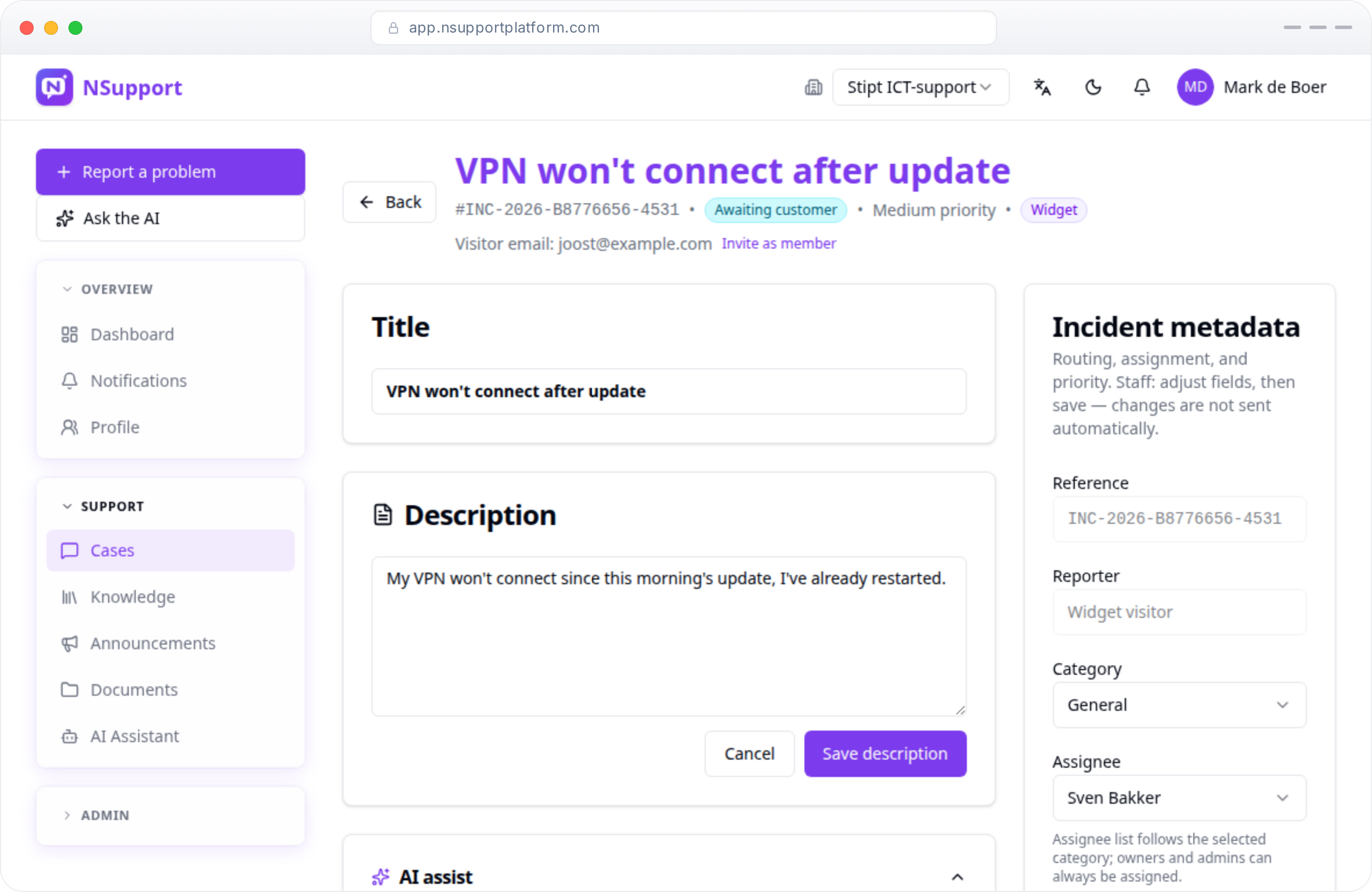 AI assist for your team