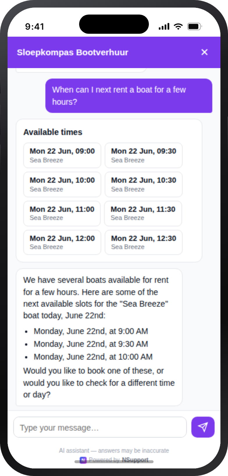 Rentals by duration
