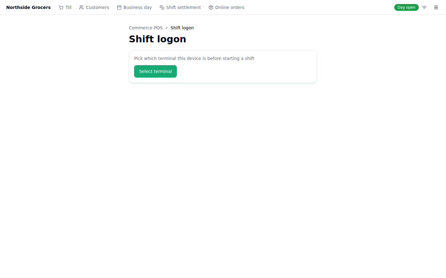 Shift logon screen